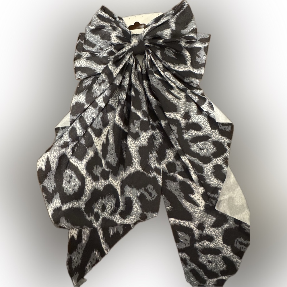 Leopard Print Hair Bow